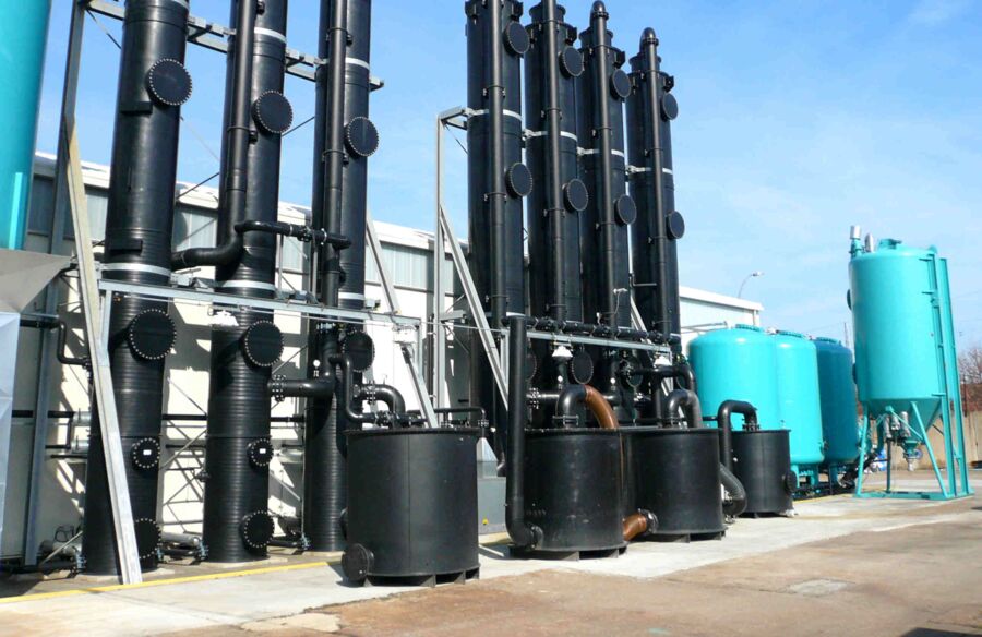 Anlage zur Luftaktivkohleadsorption