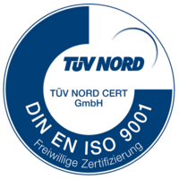 Unser Qualitätsmanagement ist nach nach DIN EN ISO 9001 : 2015 zertifiziert.